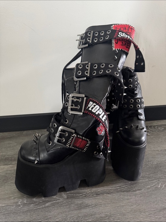 Dolls Kill Shoes - Dolls Kill Black Platform Slipknot Boots. People equal 💩. Rare worn once.